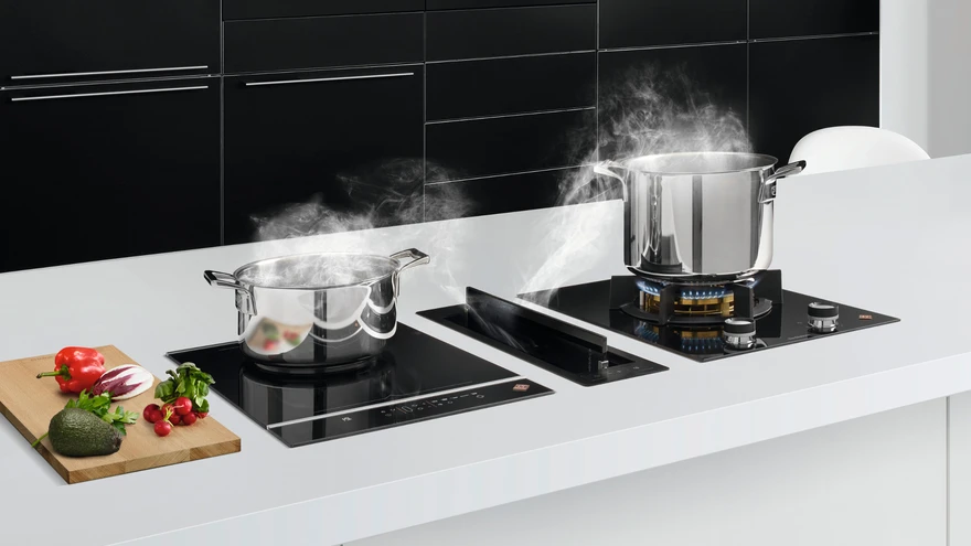 Täisintegreeritava õhupuhasti saab peita köögikappi, lakke või tööpinna sisse.